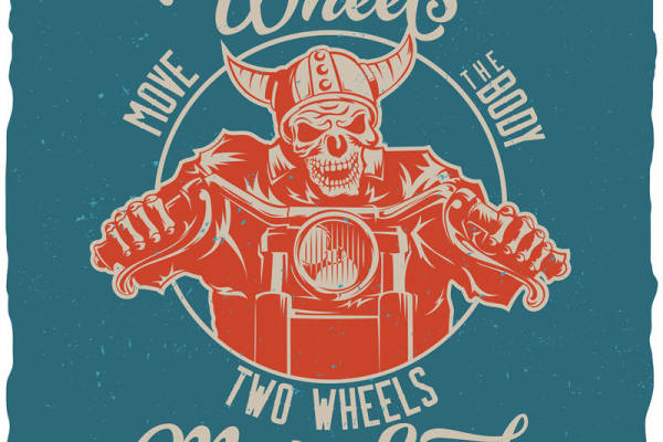 骷髅骑士裁片印花服装：四轮驱动身体，两轮触动灵魂