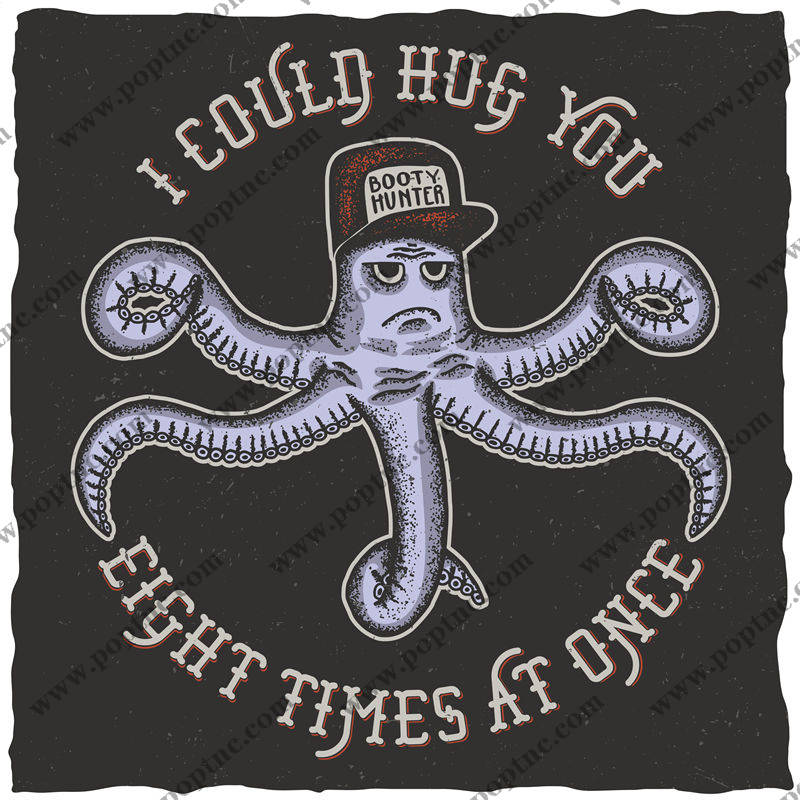 独特裁片印花服装:八爪鱼猎人的冒险故事