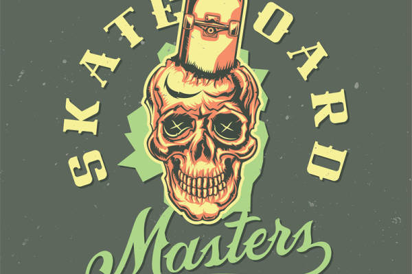 滑板大师裁片印花服装，街头潮流的时尚宣言