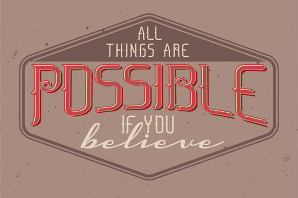 励志裁片印花服装:一切皆有可能,只要你相信