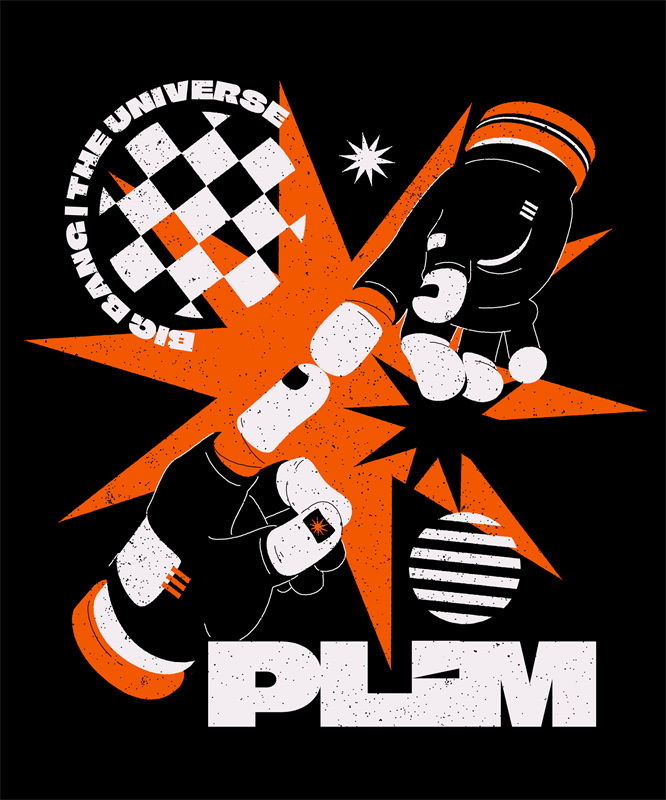 时尚街头风格裁片印花服装：PLM宇宙大爆炸设计
