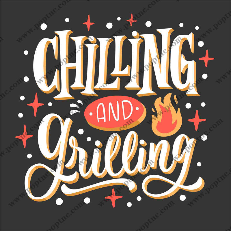 夏日休闲风格裁片印花服装 享受清凉与烧烤的乐趣