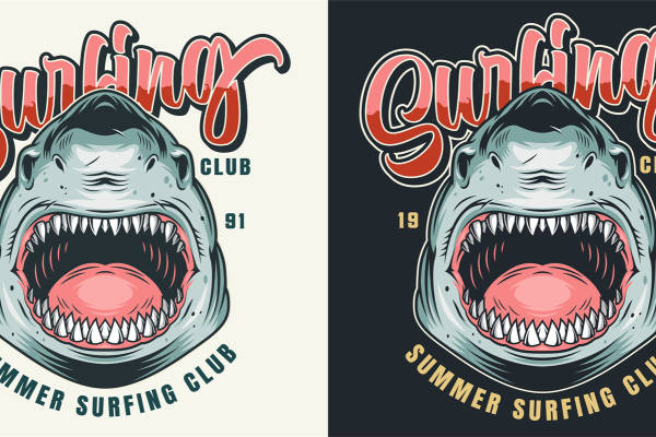 夏日冲浪俱乐部裁片印花服装印花设计