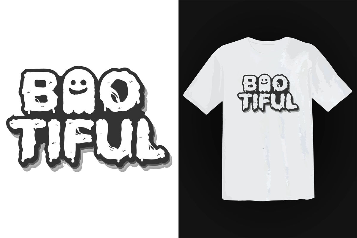探索独特魅力：'BOO TIFUL'创意裁片印花服装