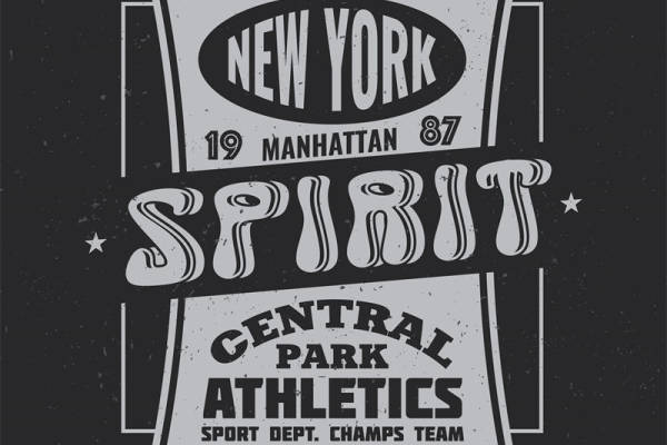 纽约中央公园运动精神：复古裁片印花服装