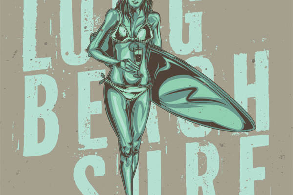 时尚冲浪裁片印花服装:夏日海滩必备单品