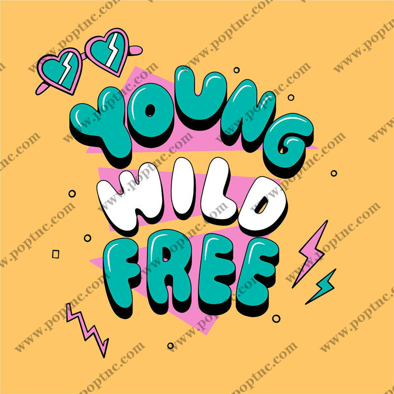 活力无限:'Young Wild Free'裁片印花服装印花设计