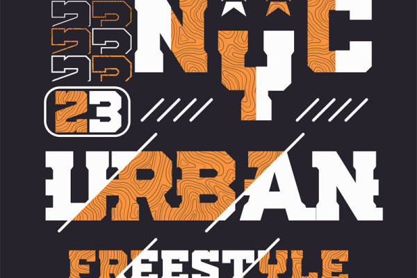 探索都市街头风裁片印花服装印花设计