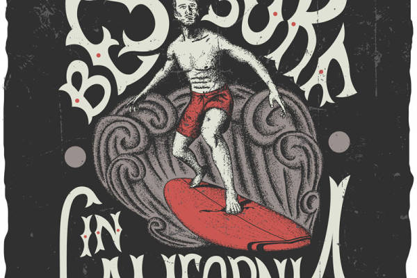 探索加州冲浪文化：复古风裁片印花服装印花设计