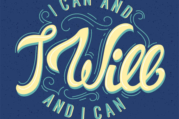 励志裁片印花服装：我能做到，我将做到