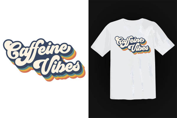 时尚咖啡爱好者必备：'Caffeine Vibes'裁片印花服装