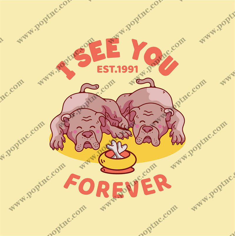 温馨可爱狗狗裁片印花服装,永恒陪伴的象征