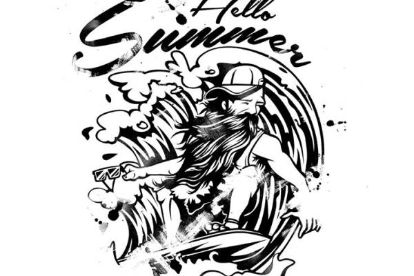 夏日风情裁片印花服装，冲浪天使引领时尚潮流