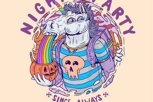 时尚独角兽裁片印花服装：派对狂欢必备单品