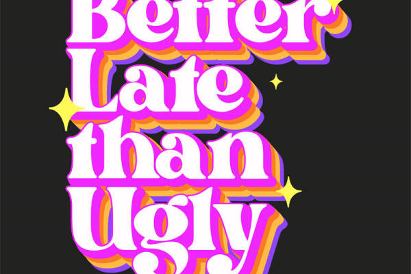 时尚晚装裁片印花服装：晚到总比丑到好