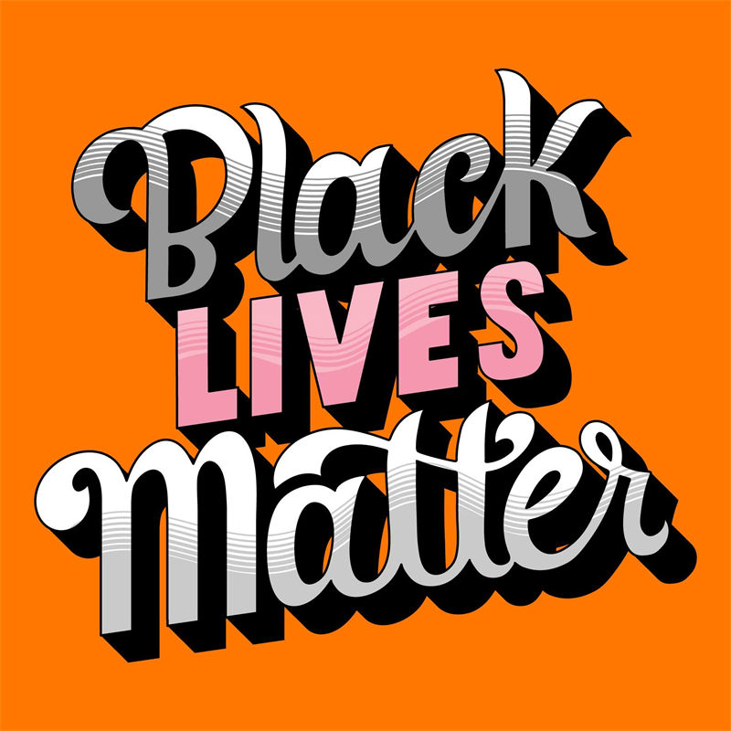 时尚潮流服装印花设计：'Black Lives Matter'裁片印花