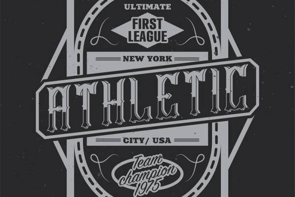 复古风纽约终极第一联盟运动裁片印花服装