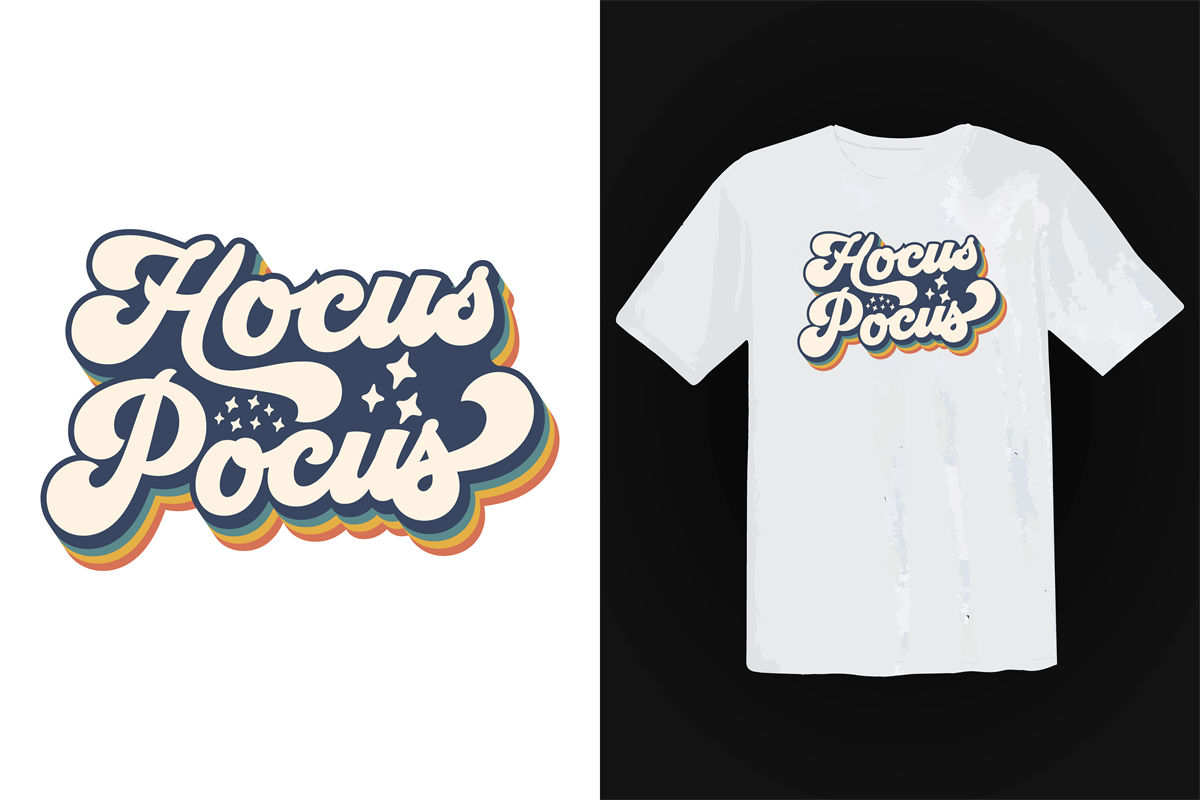 复古风格'Hocus Pocus'裁片印花服装：秋季必备单品