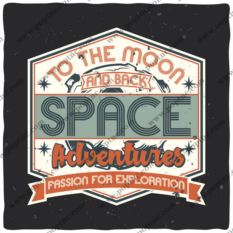 复古太空探险裁片印花服装:月球往返的激情探索