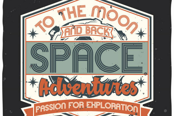 复古太空探险裁片印花服装:月球往返的激情探索