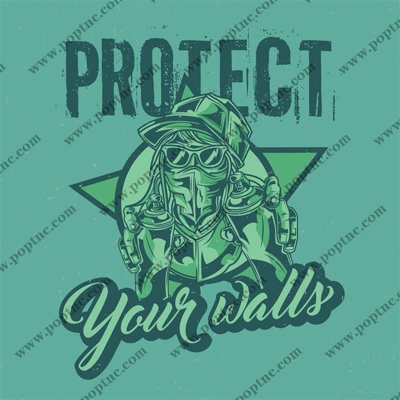 时尚街头风格裁片印花服装:保护你的墙壁