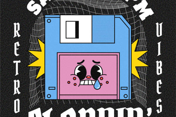 复古风格裁片印花服装：拯救我，我正在崩溃