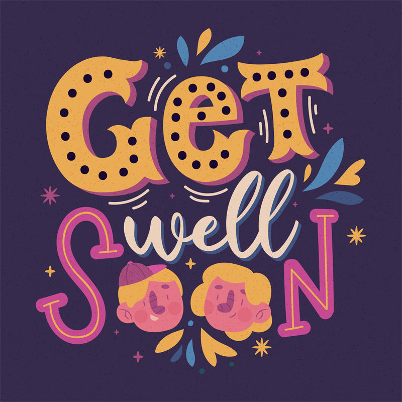 夏日清新风格裁片印花服装：'Get Well Soon'主题设计
