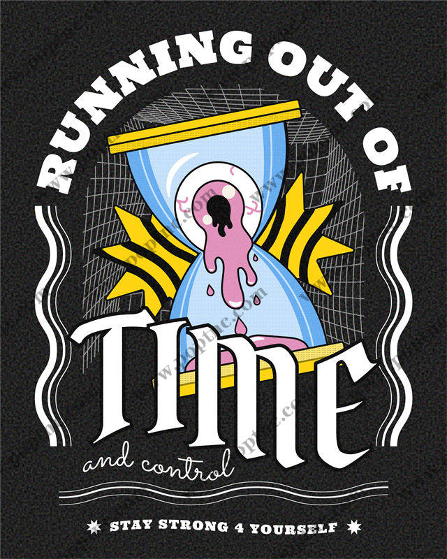 创意裁片印花服装:掌控时间,保持坚强