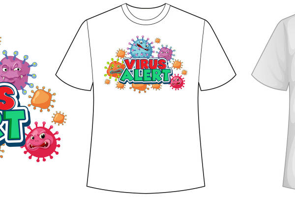 趣味病毒警报裁片印花服装,打造个性时尚风格