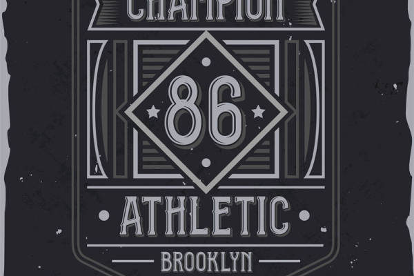 复古风格裁片印花服装：冠军86号布鲁克林运动系列