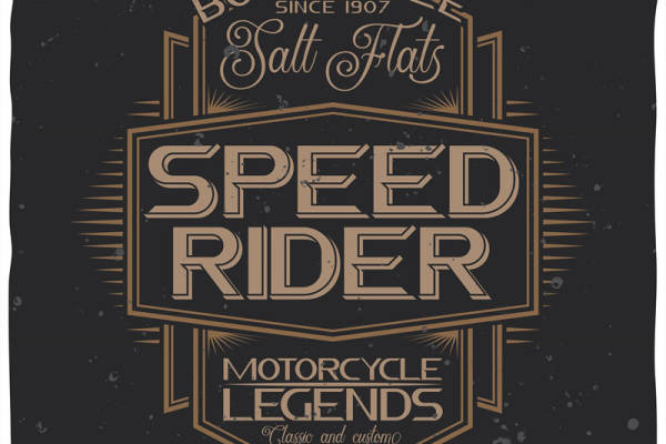 探索Bonneville Salt Flats的摩托车传奇裁片印花服装