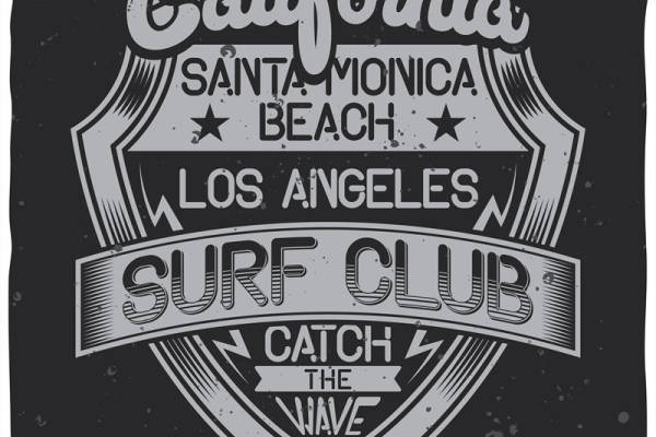 探索加州冲浪文化：圣莫尼卡海滩洛杉矶冲浪俱乐部裁片印花服装