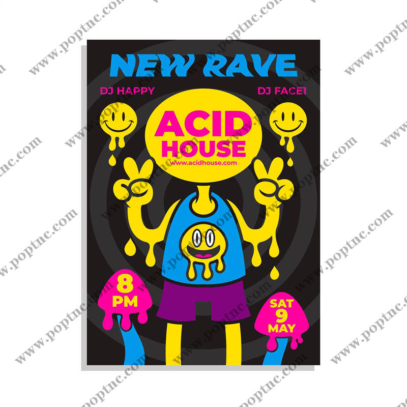 探索新潮流:Acid House裁片印花服装印花设计