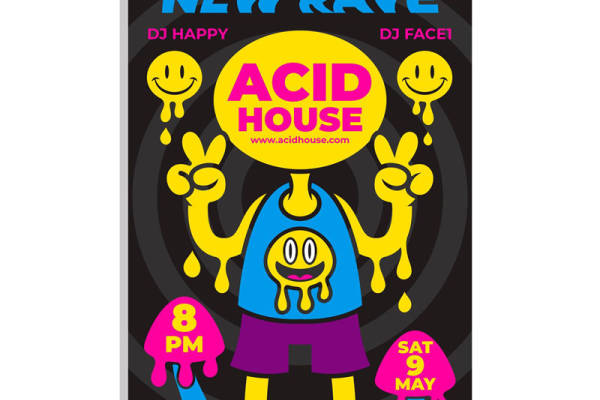 探索新潮流:Acid House裁片印花服装印花设计