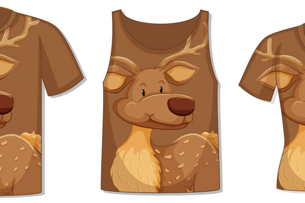 温馨卡通驯鹿裁片印花服装：打造冬日暖意