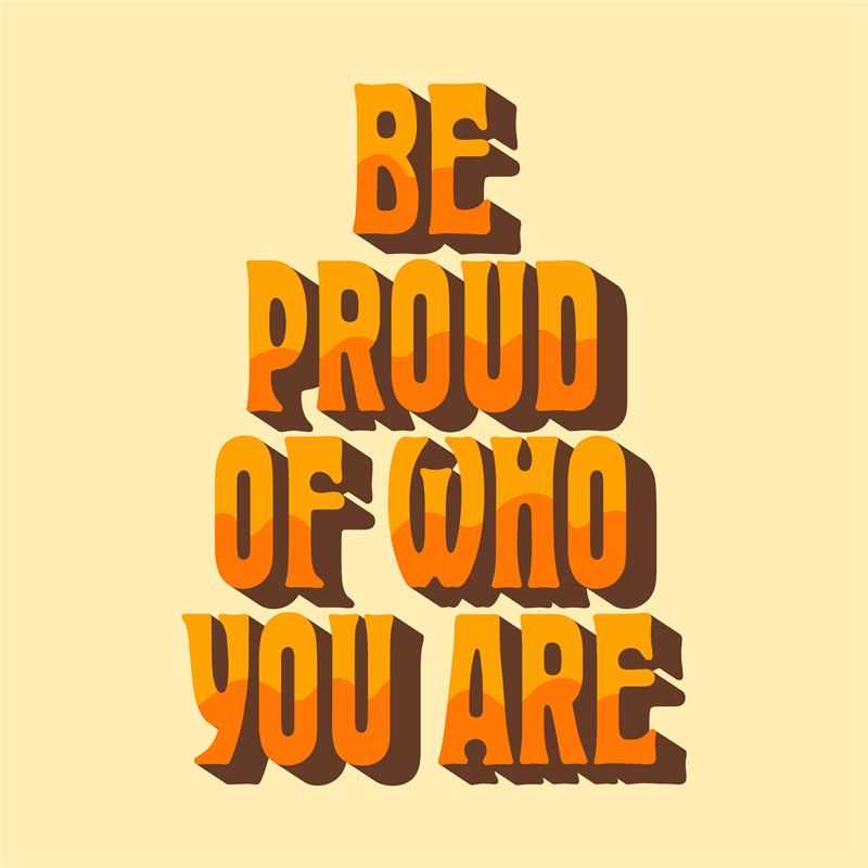 自信风采：'Be Proud of Who You Are'裁片印花服装印花设计