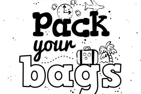 时尚旅行主题裁片印花服装：打包你的行李，开启新旅程