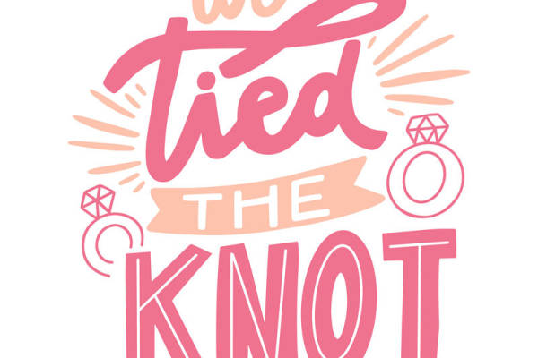 浪漫婚礼主题裁片印花服装:我们系紧了结