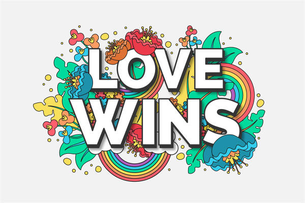 活力四射的彩虹裁片印花服装，传递爱与胜利的信息