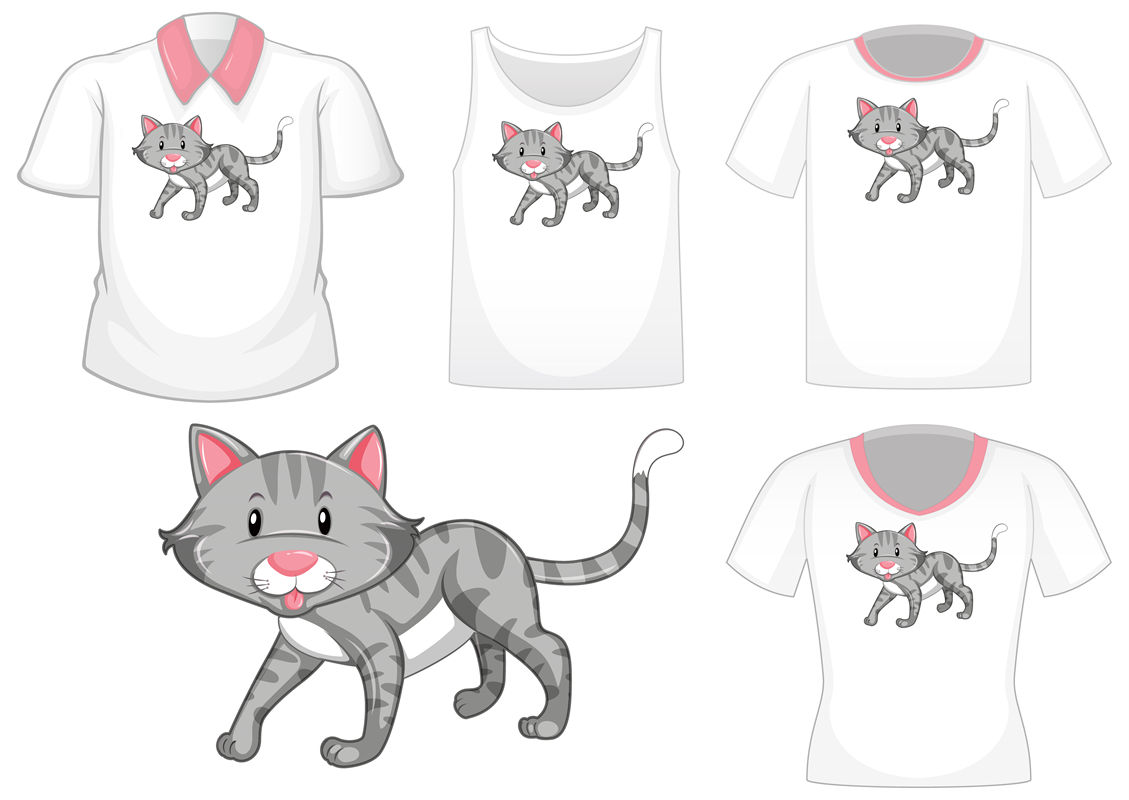 可爱猫咪裁片印花服装：时尚与萌趣的完美结合