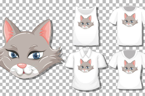 萌趣猫咪裁片印花，打造个性时尚服装印花