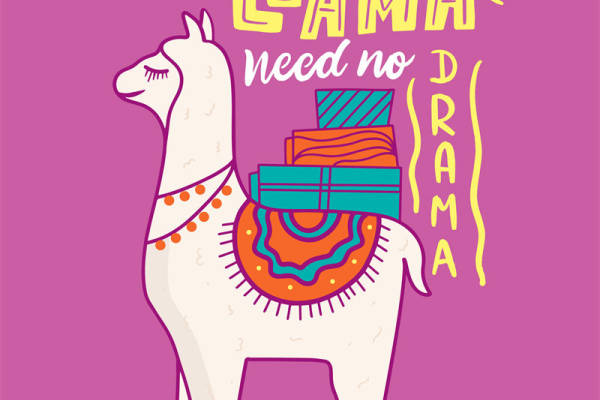 趣味羊驼裁片印花服装:无需戏剧化的时尚宣言