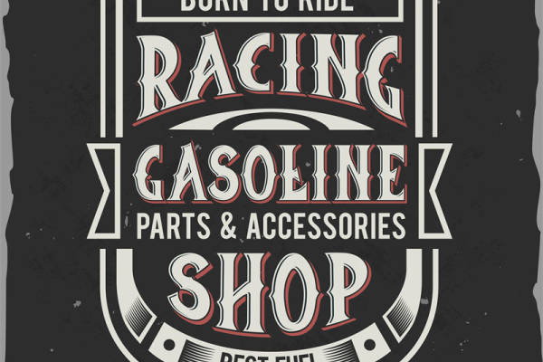 复古赛车风格裁片印花服装，展现速度与激情