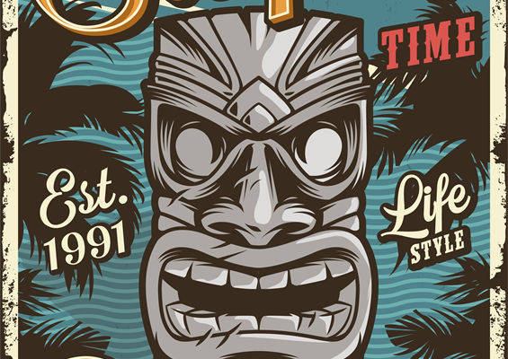 探索天堂的冲浪时光:复古风格裁片印花服装