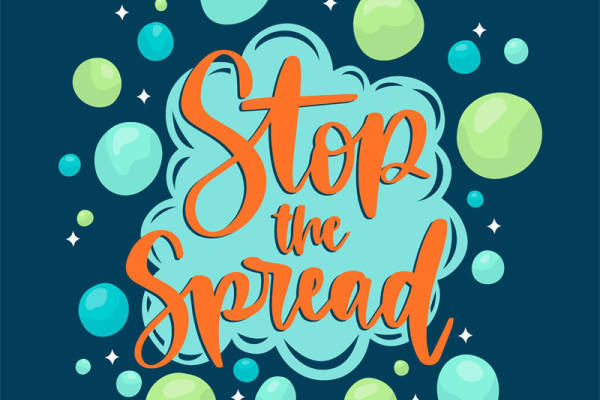 活力四射的裁片印花服装，'Stop the Spread'主题设计