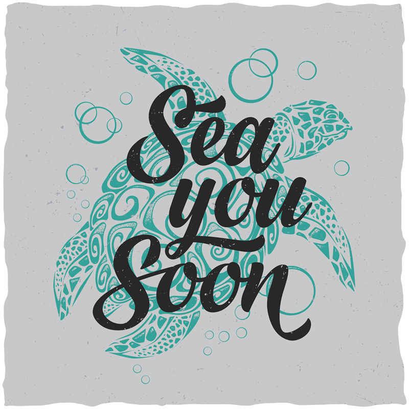海洋风格裁片印花服装：'See you soon'时尚设计