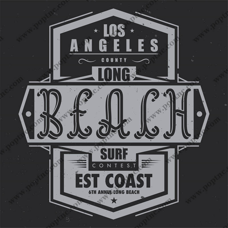 洛杉矶长滩冲浪比赛服装印花设计:展现海岸风情