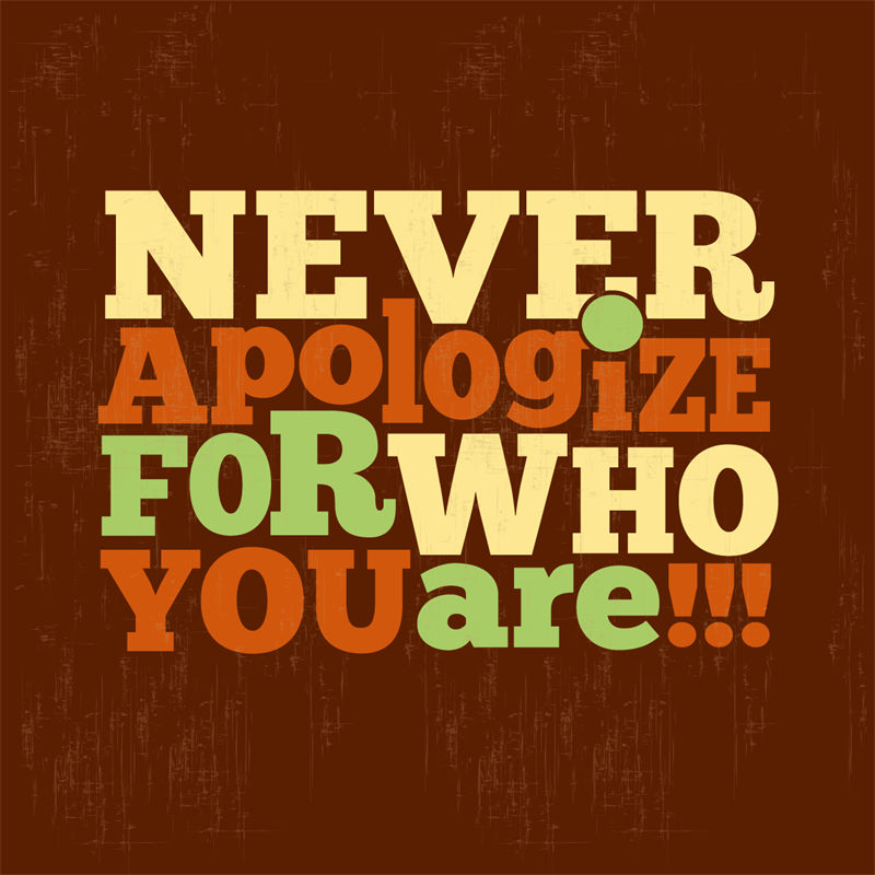 勇敢做自己：'NEVER APOLOGIZE FOR WHO YOU ARE'裁片印花服装