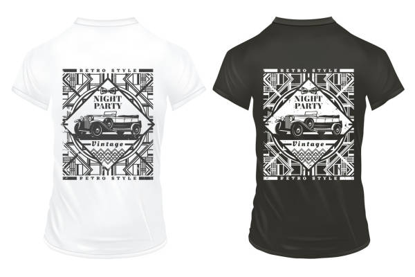 复古风格夜派对服装印花设计：经典与时尚的融合