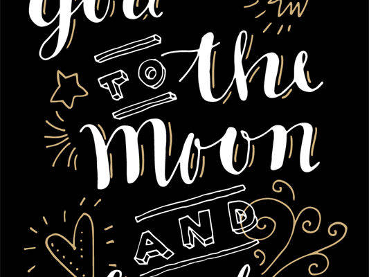 深情裁片印花服装：我爱你到月球再回来